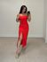 Vestido Midi Fenda Nancy Vermelho