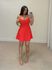 Vestido Pregas Ligia Vermelho