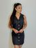 Vestido Botões Gola Preto