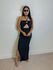 Vestido Canelado Cintia Preto