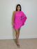Vestido Pregas Aurora Rosa