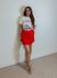 Saia Linho Camila Vermelho