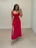 Vestido Alemanha Acetinado Vermelho