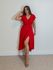 Vestido Envelope Liso Vermelho 