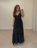 Vestido Alça Babado Barcelona Preto