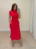Vestido Canelado Muscle Tee Vermelho