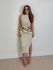 Vestido Canelado Kiara Areia