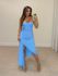 Vestido Assimétrico Meia Taça Luana Azul