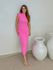 Vestido Canelado Buenos Aires Rosa