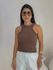 Cropped Regata Canelado Café