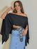 Blusa Capa Nicole Preto