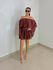 Vestido Ombro á Ombro Boho Café