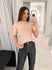 Blusa Manguinha Canelada Cappuccino 