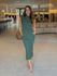 Vestido Canelado Muscle Tee Verde Musgo