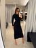 Vestido Canelado Lorena Preto 