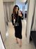 Vestido Tricot Botões Stefania Preto