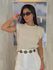 Blusa Muscle Tee Light Tânia Areia