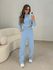 Conjunto Canelado Itália Baby Blue 