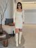 Vestido Tricot Manga Longa Rute Creme 