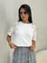 Blusa Bordada Strass Branco