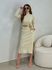 Vestido Canelado Madrid Areia