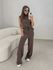 Conjunto Tricot Europa Café 