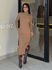 Vestido Canelado Madrid Marrom