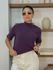 Blusa Manguinha Aveludada Uva