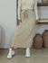 Saia Midi Tricot Lilly Areia
