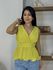 Blusa Plissada Mostarda