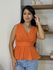 Blusa Plissada Laranja