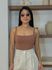 Body Poliamida Alcinha Marrom