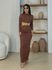 Vestido Midi Abertura Suplex Café 