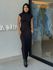Vestido Canelado Holanda Preto