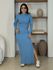 Vestido Canelado Livia Azul