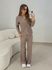 Conjunto Tricot Zíper Germana Marrom