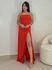 Vestido Franzido Chile Vermelho 