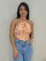 Cropped Estampado Letícia Laranja 