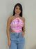 Cropped Estampado Letícia Rosa