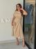 Vestido Linho Manguinha Amara Areia