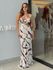 Vestido Midi Estampado Briana Café
