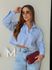 Camisa Cropped Pamela Azul