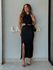 Vestido Canelado Zuri Preto