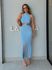 Vestido Canelado Zuri Azul