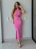 Vestido Canelado Zuri Rosa