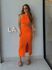 Vestido Canelado Zuri Laranja 