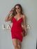 Vestido Pregas Mari Vermelho