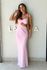 Vestido Midi Liso Briana Rosa