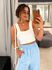 Blusa Gola Quadrada Marisa Branco