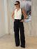 Calça Cargo Jeans Black Ariana 
